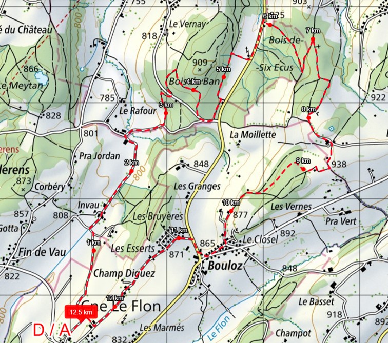 parcours 12.5 km