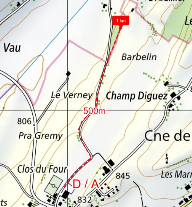 parcours 1 et 2 km