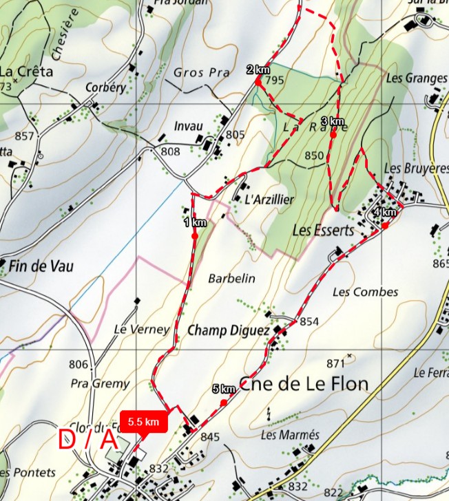 parcours 5.5 km